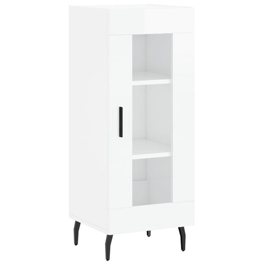 vidaXL Sideboard High Gloss White 34,5x34x90 cm Engineered Wood