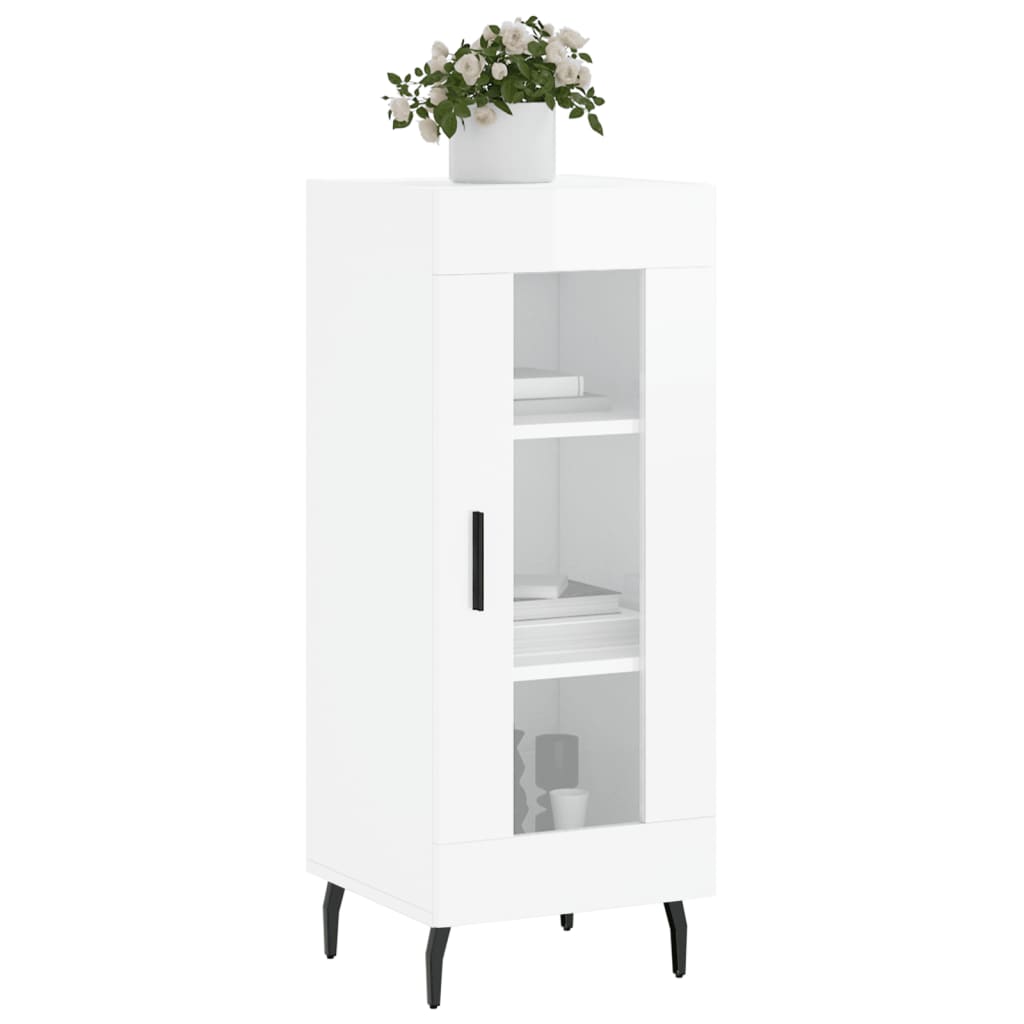 vidaXL Sideboard High Gloss White 34,5x34x90 cm Engineered Wood
