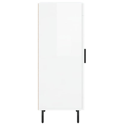 vidaXL Sideboard High Gloss White 34,5x34x90 cm Engineered Wood