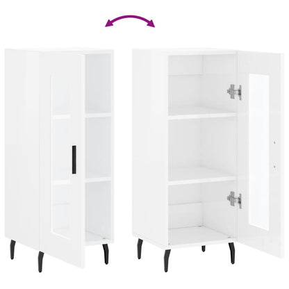 vidaXL Sideboard High Gloss White 34,5x34x90 cm Engineered Wood