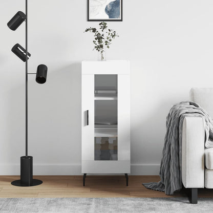vidaXL Sideboard High Gloss White 34,5x34x90 cm Engineered Wood