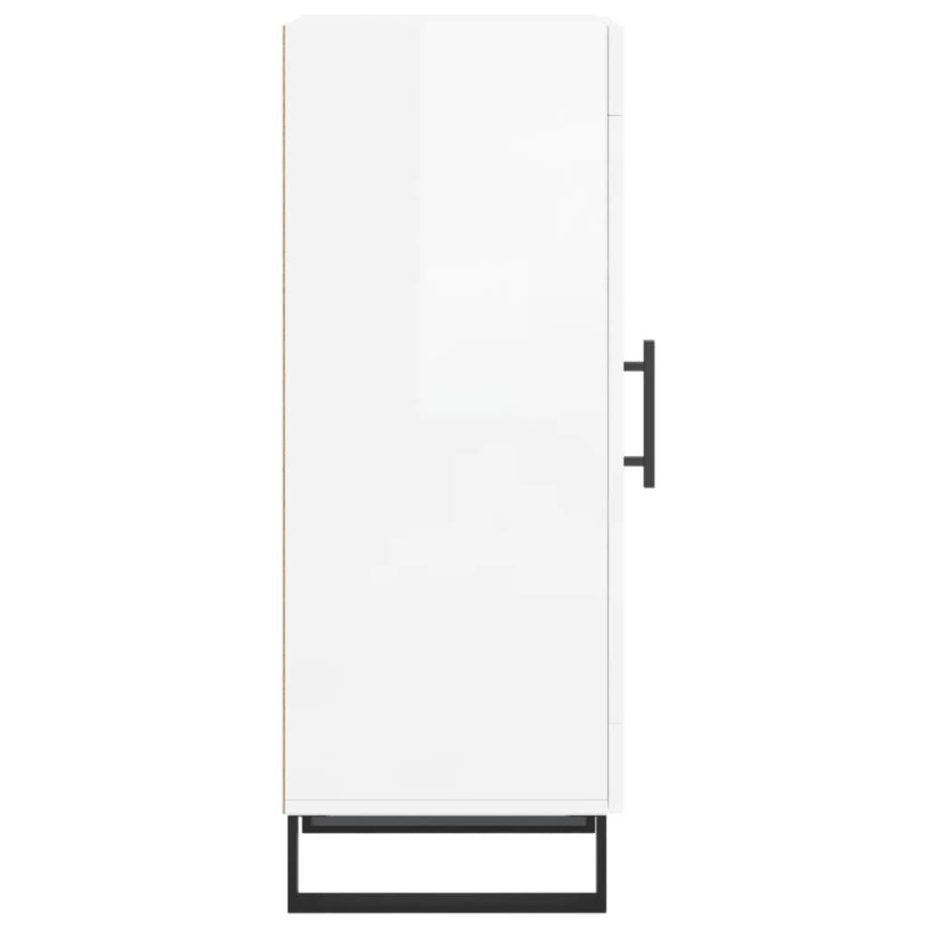 vidaXL Sideboard High Gloss White 34.5x34x90 cm Engineered Wood