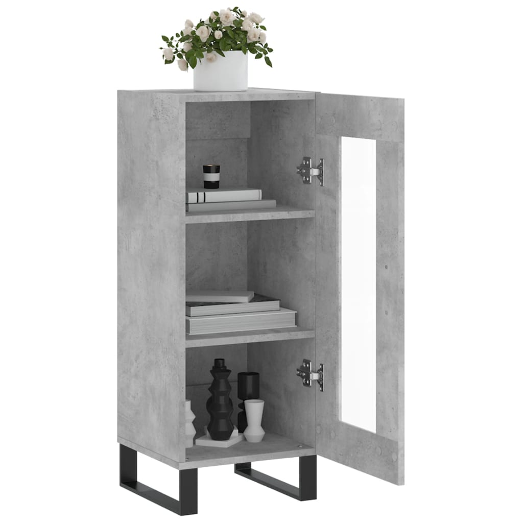 vidaXL Sideboard Concrete Grey 34.5x34x90 cm Engineered Wood