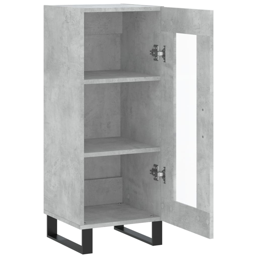 vidaXL Sideboard Concrete Grey 34.5x34x90 cm Engineered Wood