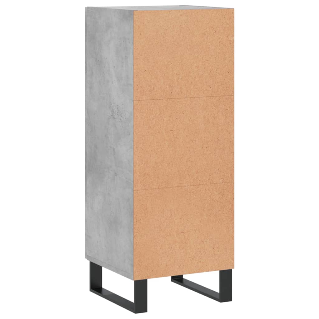 vidaXL Sideboard Concrete Grey 34.5x34x90 cm Engineered Wood