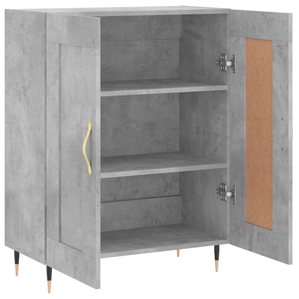 vidaXL Sideboard Concrete Grey 69,5x34x90 cm Engineered Wood