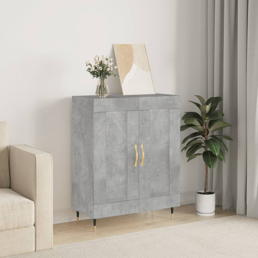 vidaXL Sideboard Concrete Grey 69,5x34x90 cm Engineered Wood