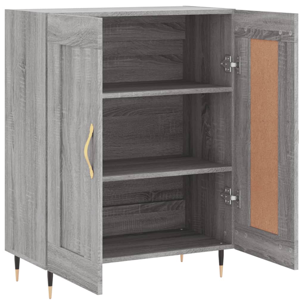 vidaXL Sideboard Grey Sonoma 69.5x34x90 cm Engineered Wood