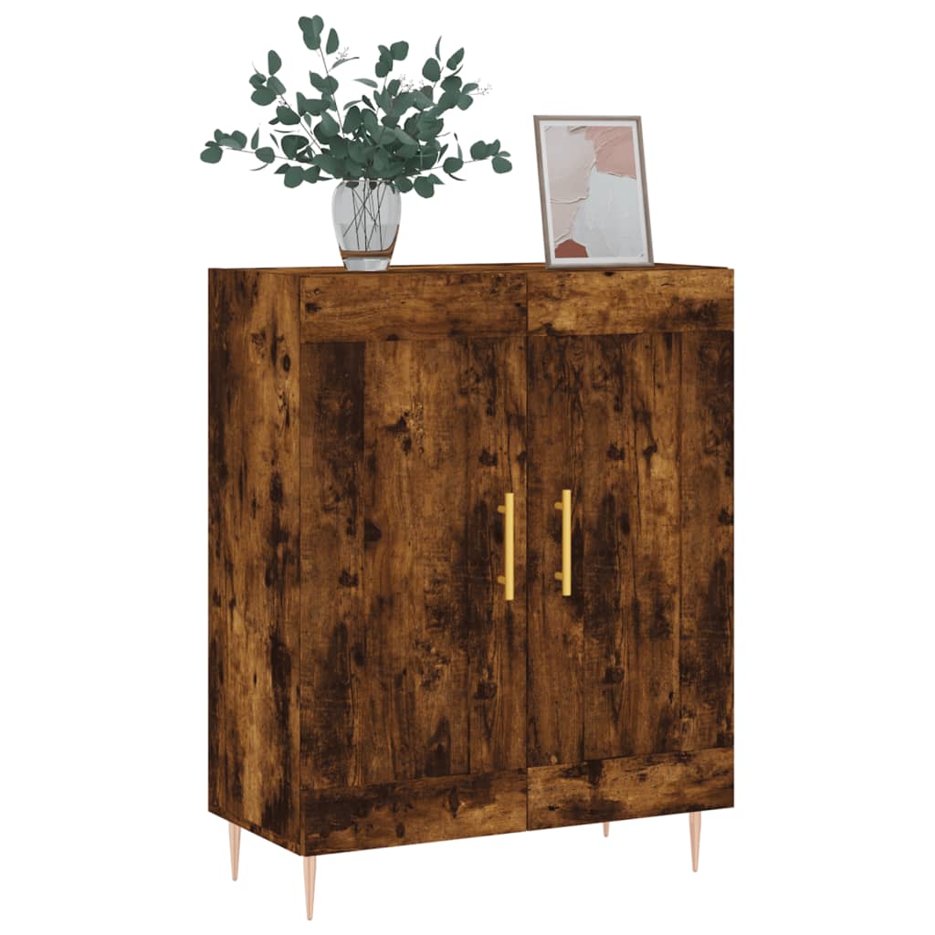 vidaXL Sideboard Smoked Oak 69,5x34x90 cm Engineered Wood