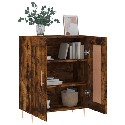 vidaXL Sideboard Smoked Oak 69,5x34x90 cm Engineered Wood
