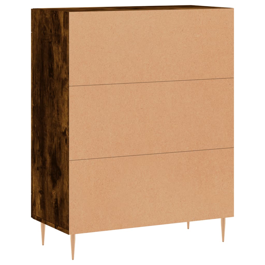 vidaXL Sideboard Smoked Oak 69,5x34x90 cm Engineered Wood