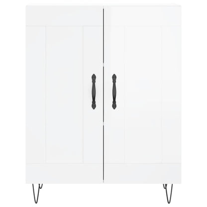 vidaXL Sideboard High Gloss White 69.5x34x90 cm Engineered Wood