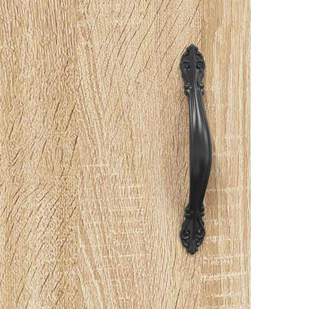 vidaXL Sideboard Sonoma oak 69.5 x 34 x 90 cm Engineered Wood and Iron