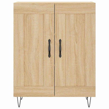 vidaXL Sideboard Sonoma oak 69.5 x 34 x 90 cm Engineered Wood and Iron