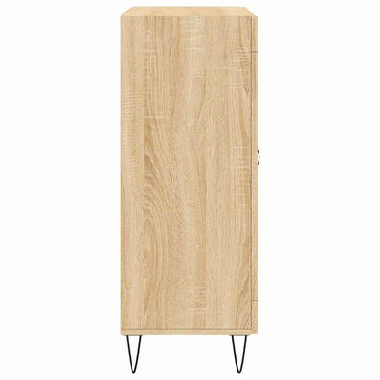 vidaXL Sideboard Sonoma oak 69.5 x 34 x 90 cm Engineered Wood and Iron