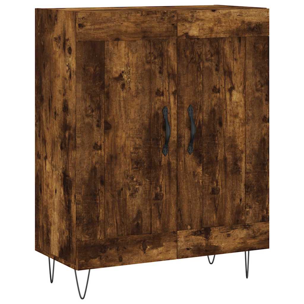 vidaXL Sideboard Smoked oak 69.5 x 34 x 90 cm Engineered wood