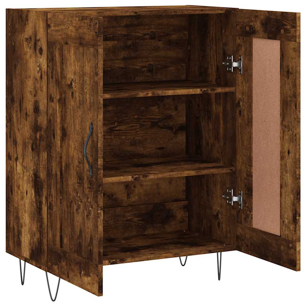 vidaXL Sideboard Smoked Oak 69.5x34x90 cm Engineered Wood