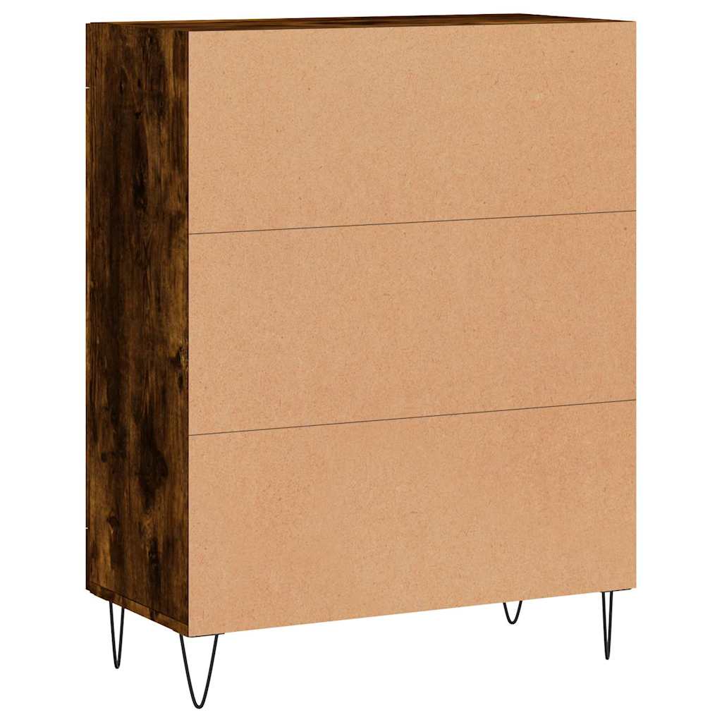 vidaXL Sideboard Smoked oak 69.5 x 34 x 90 cm Engineered wood
