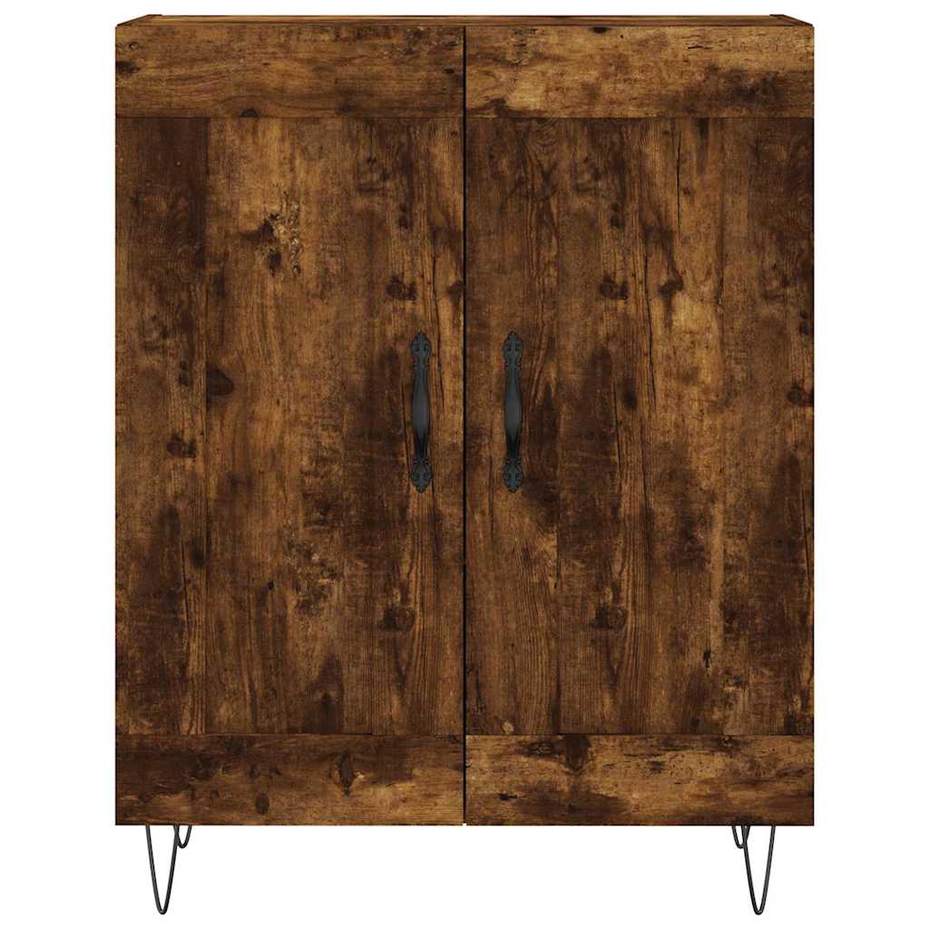 vidaXL Sideboard Smoked Oak 69.5x34x90 cm Engineered Wood