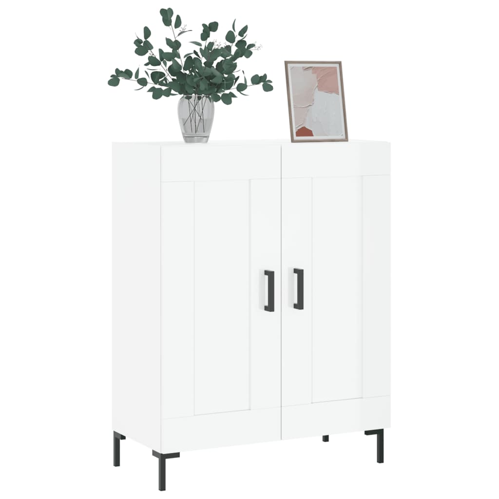 vidaXL Sideboard High Gloss White 69.5x34x90 cm Engineered Wood
