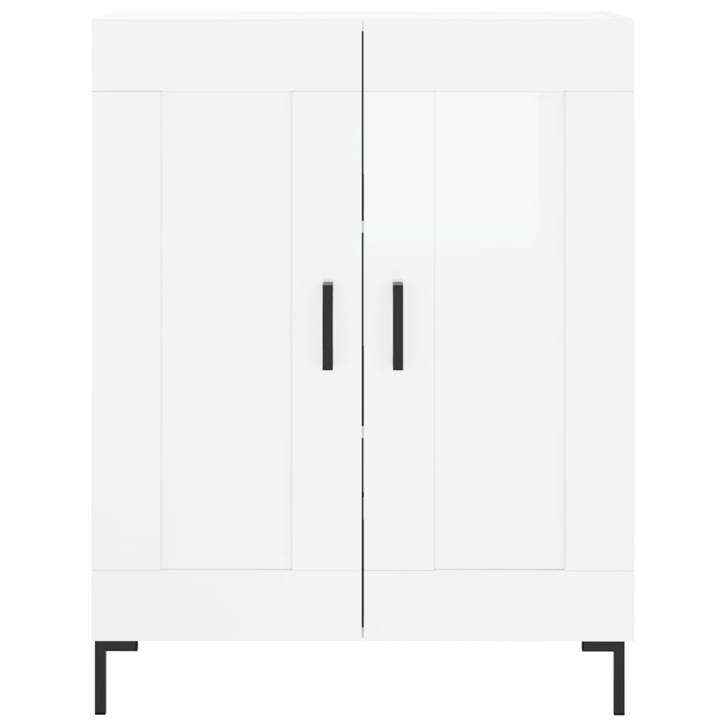 vidaXL Sideboard High Gloss White 69.5x34x90 cm Engineered Wood