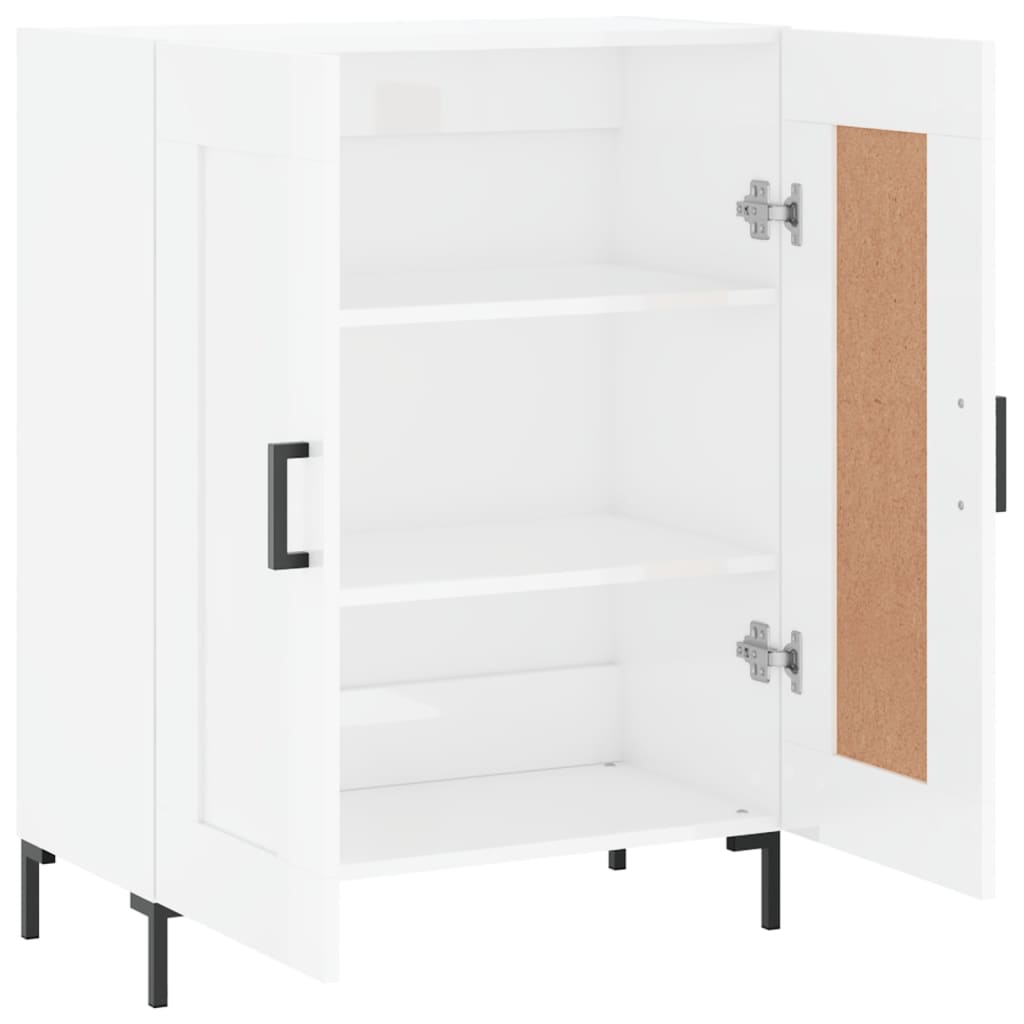vidaXL Sideboard High Gloss White 69.5x34x90 cm Engineered Wood