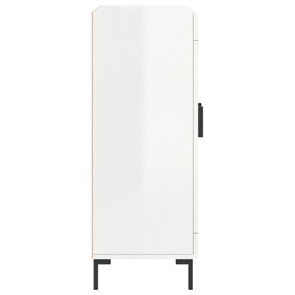 vidaXL Sideboard High Gloss White 69.5x34x90 cm Engineered Wood