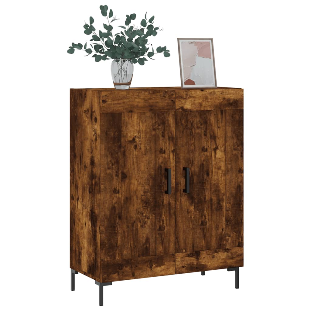 vidaXL Sideboard Smoked Oak 69,5x34x90 cm Engineered Wood