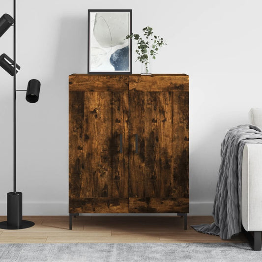 vidaXL Sideboard Smoked Oak 69,5x34x90 cm Engineered Wood