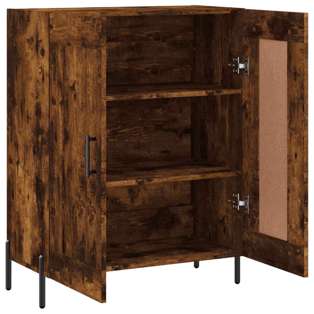 vidaXL Sideboard Smoked Oak 69.5x34x90 cm Engineered Wood