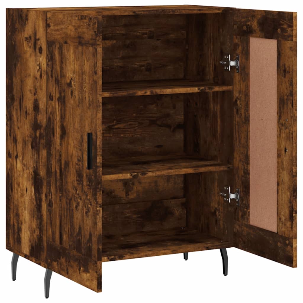 vidaXL Sideboard Smoked Oak 69.5x34x90 cm Engineered Wood