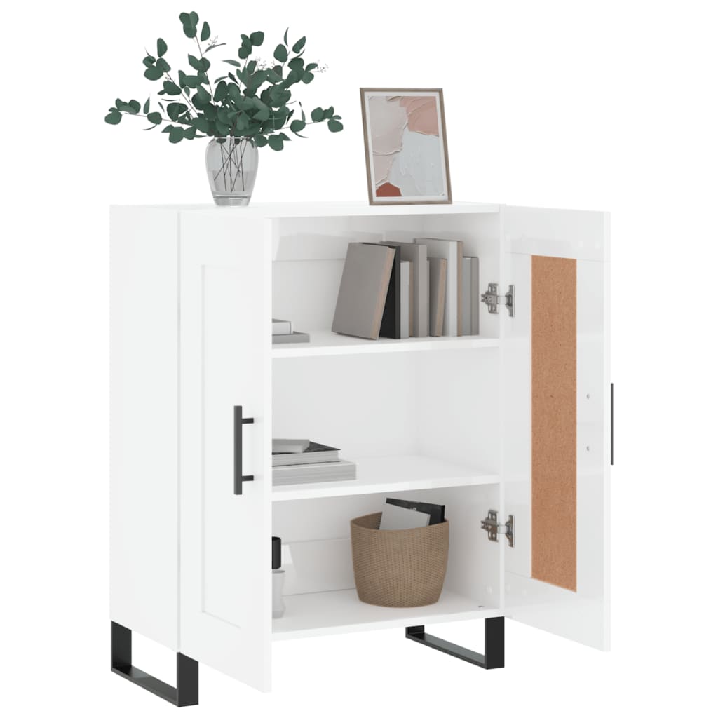 vidaXL Sideboard High Gloss White 69,5x34x90 cm Engineered Wood