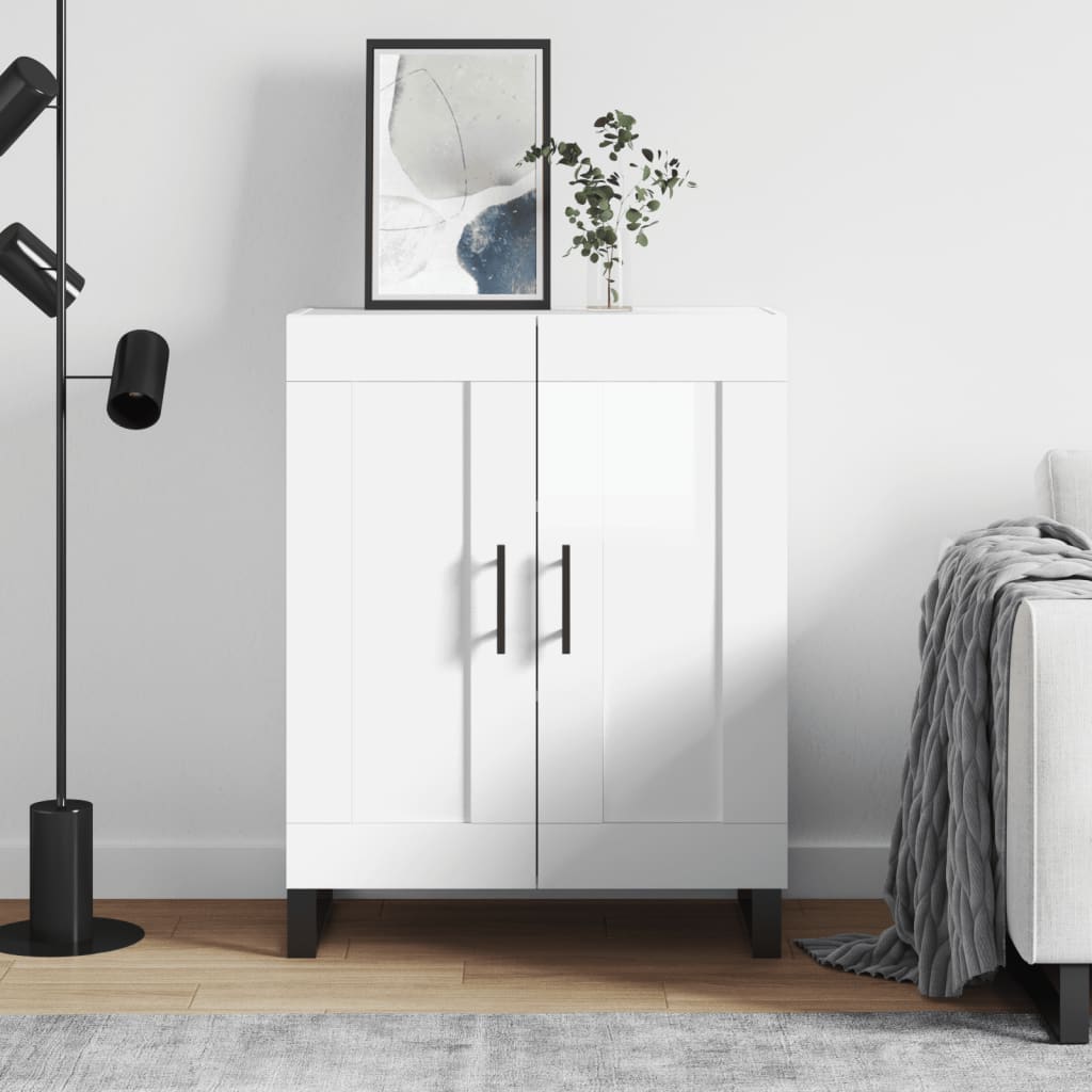 vidaXL Sideboard High Gloss White 69,5x34x90 cm Engineered Wood