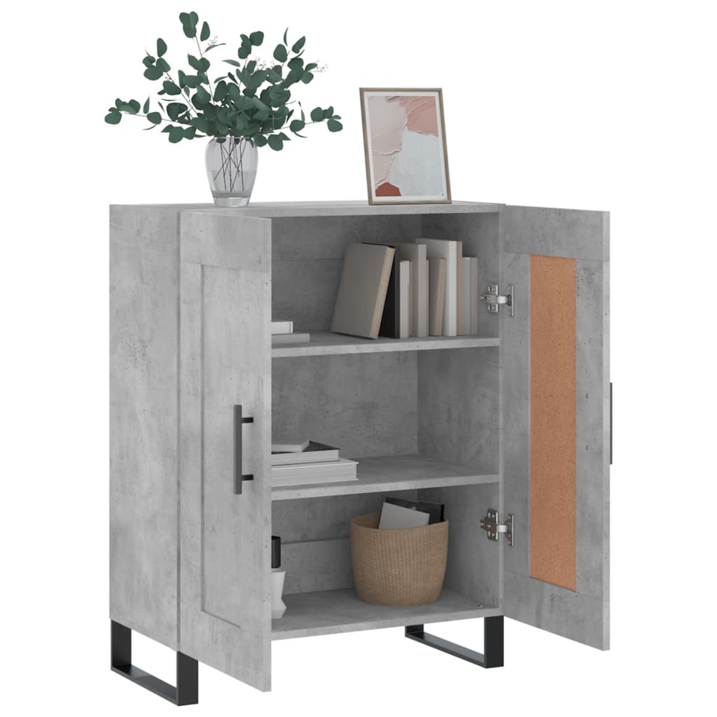vidaXL Sideboard Concrete Grey 69.5x34x90 cm Engineered Wood