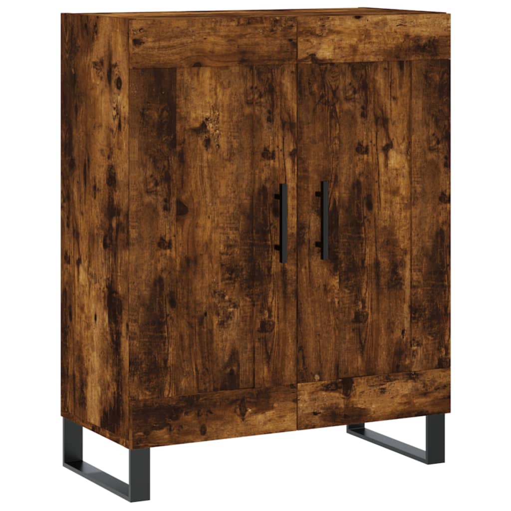 vidaXL Sideboard Smoked Oak 69,5x34x90 cm Engineered Wood