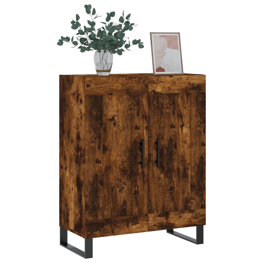 vidaXL Sideboard Smoked Oak 69,5x34x90 cm Engineered Wood