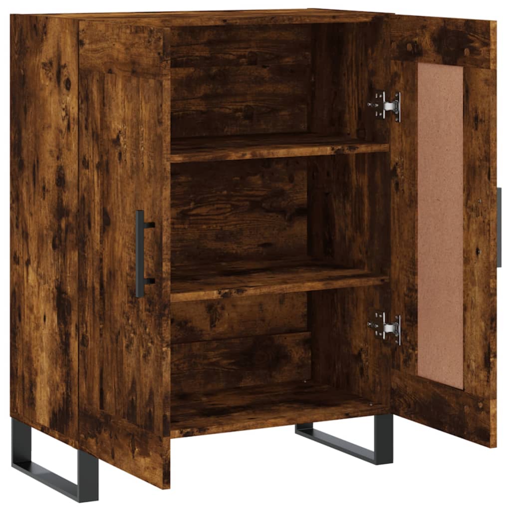 vidaXL Sideboard Smoked Oak 69,5x34x90 cm Engineered Wood