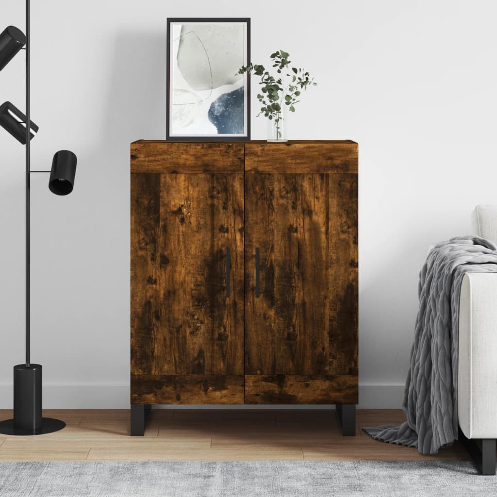 vidaXL Sideboard Smoked Oak 69,5x34x90 cm Engineered Wood