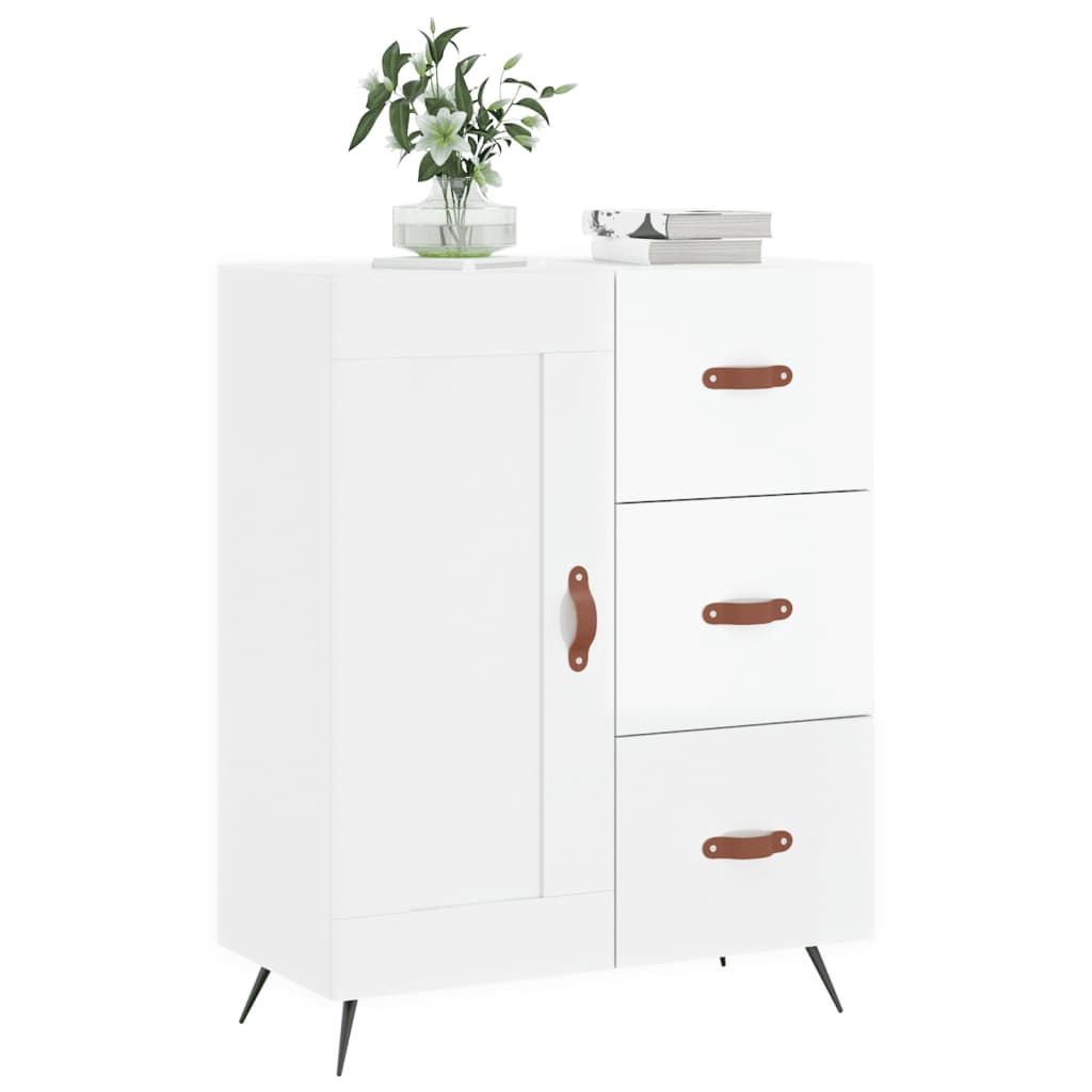 vidaXL Sideboard High Gloss White 69.5x34x90 cm Engineered Wood