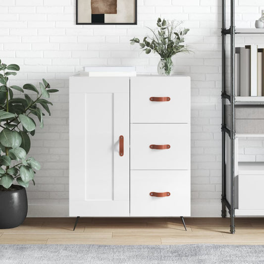 vidaXL Sideboard High Gloss White 69.5x34x90 cm Engineered Wood