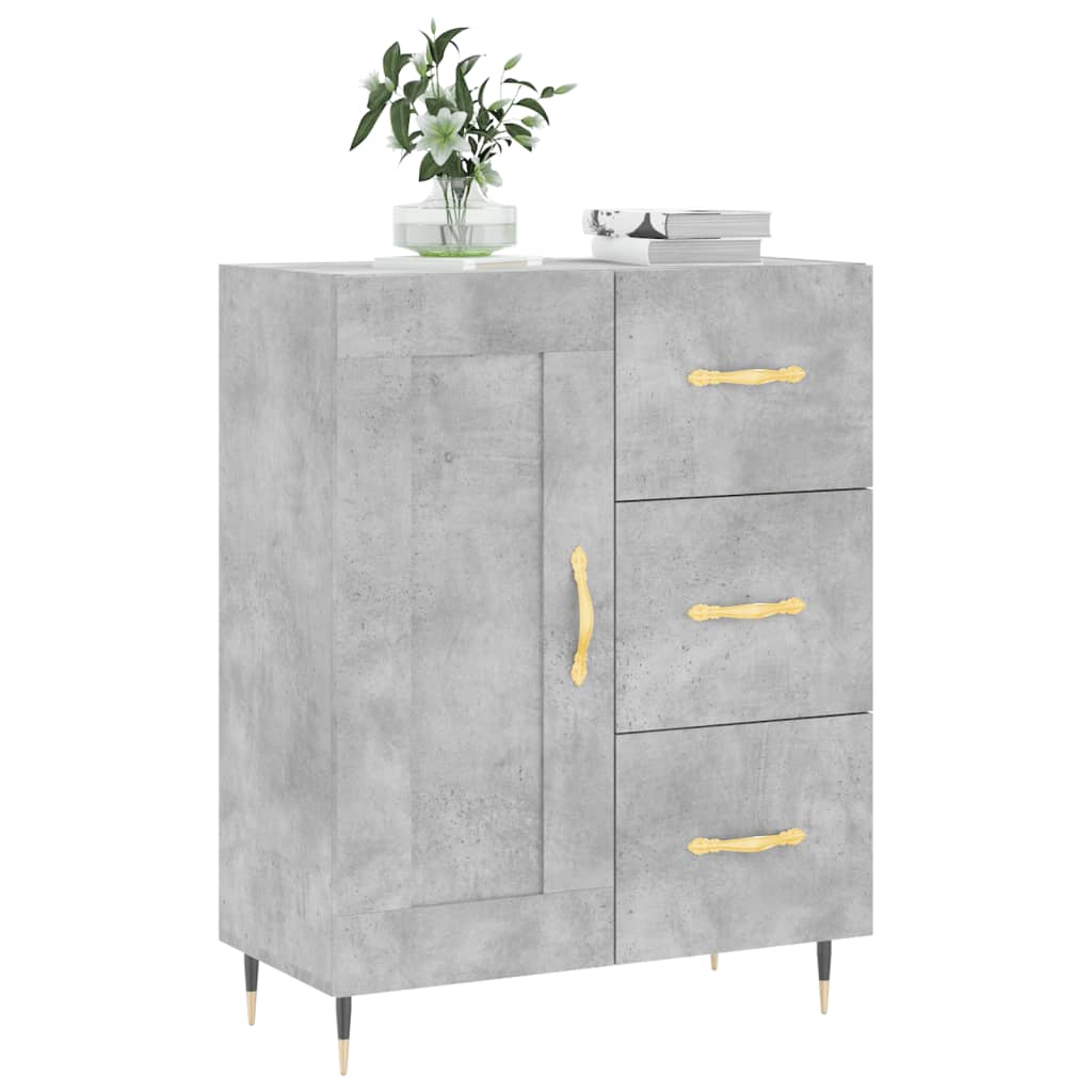 vidaXL Sideboard Concrete Grey 69.5x34x90 cm Engineered Wood