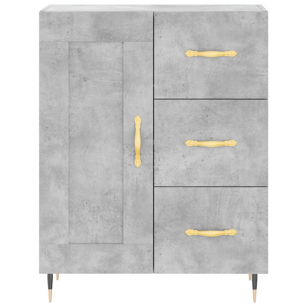 vidaXL Sideboard Concrete Grey 69.5x34x90 cm Engineered Wood