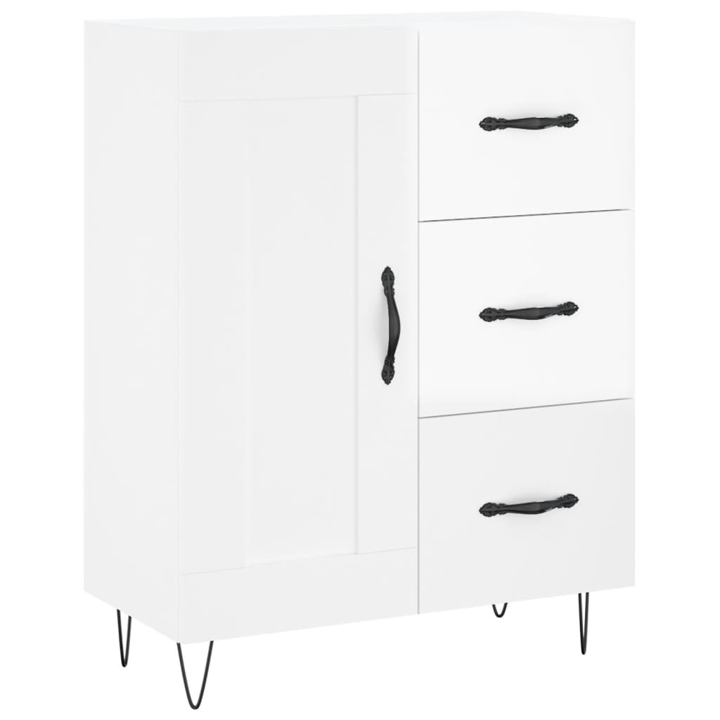 vidaXL Sideboard High Gloss White 69.5x34x90 cm Engineered Wood