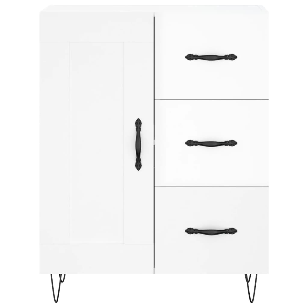 vidaXL Sideboard High Gloss White 69.5x34x90 cm Engineered Wood
