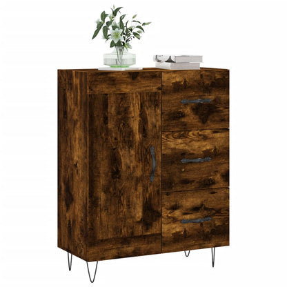 vidaXL Sideboard Smoked Oak 69,5x34x90 cm Engineered Wood
