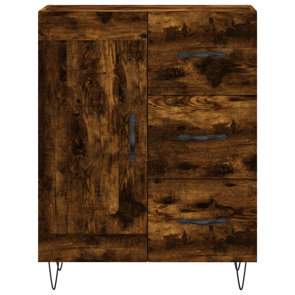 vidaXL Sideboard Smoked Oak 69,5x34x90 cm Engineered Wood