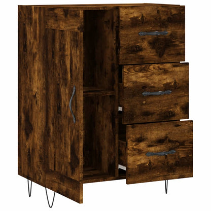 vidaXL Sideboard Smoked Oak 69,5x34x90 cm Engineered Wood