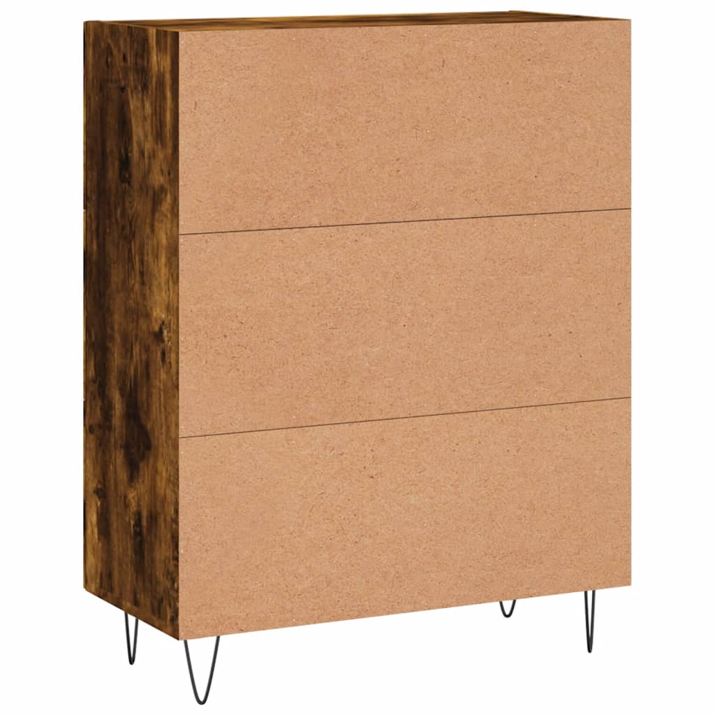 vidaXL Sideboard Smoked Oak 69,5x34x90 cm Engineered Wood