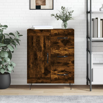 vidaXL Sideboard Smoked Oak 69,5x34x90 cm Engineered Wood