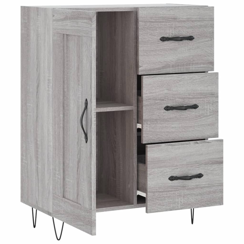 vidaXL Sideboard Grey Sonoma 69.5x34x90 cm Engineered Wood